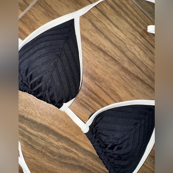 AERIE Wide Rib String Triangle Bikini Top - Picture 3 of 6